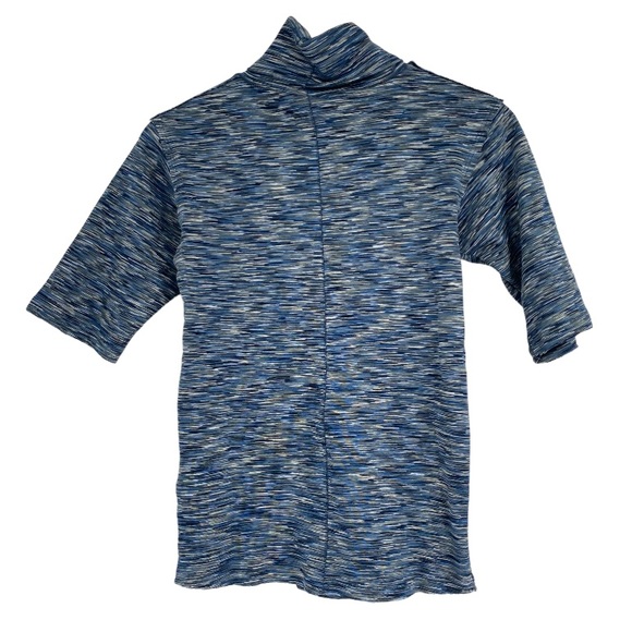 NWT Free People Space Dye Sunshine Tee Turtleneck Heathered Blue M - Picture 6 of 8